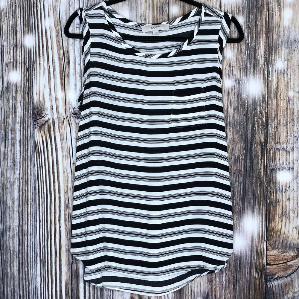 LOFT Medium Tank Striped Rayon